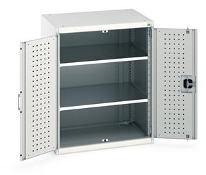 Bott Tool Storage Cupboards for workshops with Shelves and or Perfo Doors Bott Perfo Door Cupboard 800Wx650Dx1000mmH - 2 Shelves